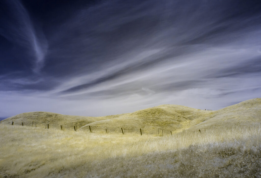 Briones fence line and clouds